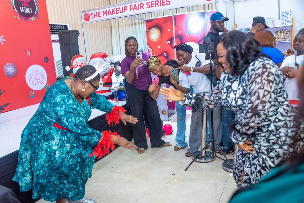 Guests celebrating at The Christmas Beauty A'Fair