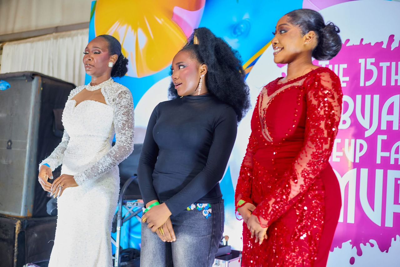 Three finalists presenting their looks on the BFOC stage